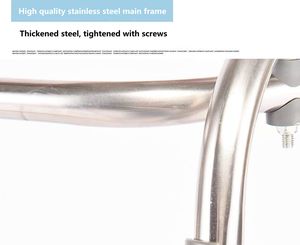 Venta de fábrica Marco de acero Marco para caminar Marco de servicio pesado Plegable Terapia de rehabilitación Suministros Walker <span class=keywords><strong>Rollator</strong></span> - Product Image 4