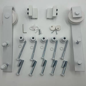 Quincaillerie de porte de <span class=keywords><strong>grange</strong></span> blanche pour porte coulissante - Product Image 4