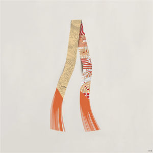 Accessoires pour sacs, écharpe en soie à franges de dernière génération, 5*130 cm, écharpe pour sac, écharpe en soie de luxe, design personnalisé à imprimé léopard, écharpe en twillie - Product Image 1