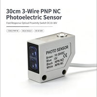 Capteur photoélectrique à réponse rapide PNP NC à 3 fils, 30cm, interrupteur de proximité optique DC10-30V