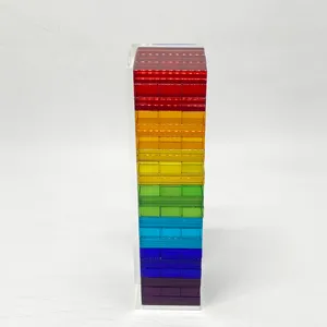 Fabbrica personalizzata Lucite acrilico Tumble Tower cristallo colorato gioco bambino per lo sviluppo del cervello vantaggio gioco