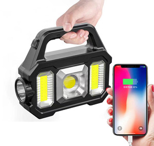 Lampe torche LED rechargeable super lumineuse HL059, étanche, solaire, pour extérieur, avec charge USB, corps en ABS, indice de protection IP65 - Product Image 2