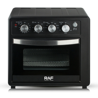 Four électrique RAF 3-en-1 avec friteuse à air et grille-pain, 25L, cuisinière de comptoir avec contrôle de température, minuterie et porte vitrée pour cuisine domestique