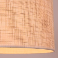 Vente flash : Lampes suspendues en lin de couleur crème, style européen, lampes suspendues modernes pour salle à manger, îlot de cuisine