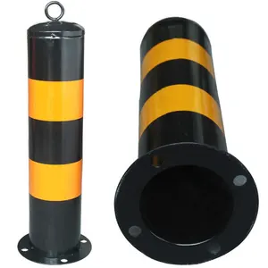 Fixed traffic warning post Outdoor parking barricade Stainless Steel Security Bollards