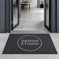 Tapis d'entrée commerciaux en aluminium avec cadre métallique anti-poussière, tapis de porte encastré pour hôtels et centres commerciaux