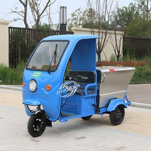 Tricycle électrique 48V 580W, camion à ordures en acier inoxydable 400L, charge utile 100-200kg, autonomie 50-70km, certifié CE, homologué pour la route - Product Image 4