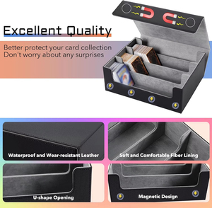 YY Card Deck Box Stockage Cartes à collectionner 1800 + PU Cuir <span class=keywords><strong>Commander</strong></span> Card Deck Case - Product Image 4