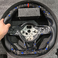 Volant en fibre de carbone forgé pour Volkswagen R Line, compatible avec Golf 5 6 7 R MK5 MK6 MK7 MK7.5 MK8 MK8.5 Gti Polo Passat CC Jetta