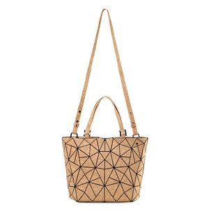 Nouveau Portugal liège treillis dame épaule <span class=keywords><strong>sac</strong></span> fourre-tout écorce de chêne méditerranéen femmes chaudes géométrique <span class=keywords><strong>sac</strong></span> à main losange messager seau <span class=keywords><strong>sac</strong></span> - Product Image 3