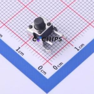 KH-6X6X6H-ZJ Tactile Switch Through hole Switch Single Pole Single Throw Round Button Right Angle Insert With Bracket - Product Image 1