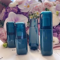 Flacon à poudre liquide à paroi épaisse de 30 ml, flacon carré de 50 ml pour essence et émulsion à couverture complète, flacon pulvérisateur à fine brume de 80 ml