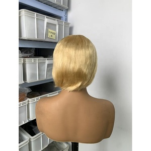 วิกผมบราซิลแท้แบบไม่ต้องติดกาว รุ่น 613 สีธรรมชาติ สำหรับ<span class=keywords><strong>ผู้หญิง</strong></span>ผิวสี  วิกผมสั้นแบบทำด้วยเครื่อง - Product Image 4