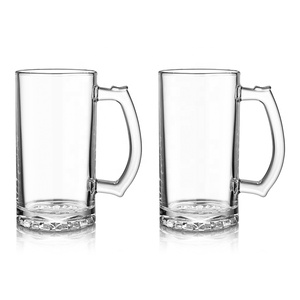 Chope à <span class=keywords><strong>bière</strong></span> classique à base épaisse avec poignée, base transparente gravée, 500 ml, grand verre à <span class=keywords><strong>bière</strong></span> - Product Image 6