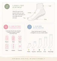 Chaussettes mi-mollet antidérapantes vert foncé personnalisées avec bordure contrastante rose et motif textuel, à pois en forme de cœur, pour femmes, idéales pour le Pilates