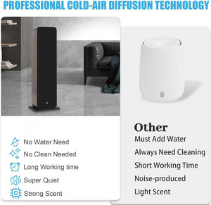 OEM Essential <b>Oil</b> <b>Diffuser</b> Manufacturer Luxury Hotel Home Black Gold Floor Standing Fragrance Machine Waterless Nebulizer - Product Image 2