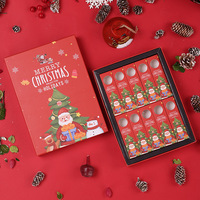 Produits de décoration de Noël colorés en relief, bonbons, 10 sucettes, chocolat, boîte cadeau pour la fête de Noël