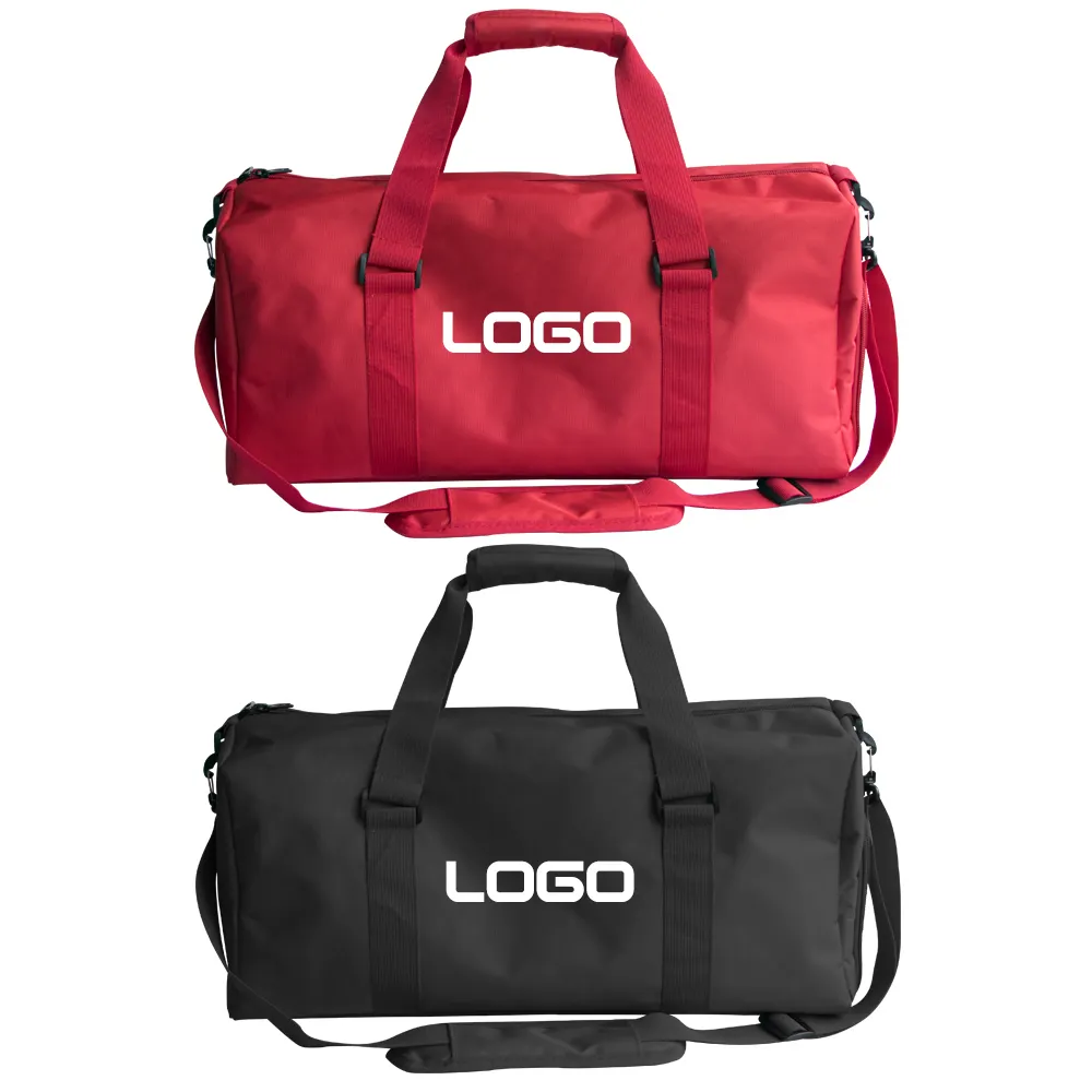 2021 borsa da palestra più economica con scomparto per scarpe donne bagaglio nero impermeabile borsone mens sport borsone da fitness Logo personalizzato