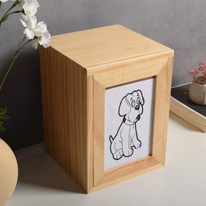 Urna conmemorativa de madera para cenizas de mascotas, caja de recuerdo de marco de fotos para cenizas de gatos y perros, urnas de cremación de madera <span class=keywords><strong>funeraria</strong></span> con foto - Product Image 2