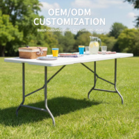 Table pliante en plastique de 1,5 m pour événements, fêtes, mariages, camping, pique-niques – Robuste en PEHD – Vente en gros
