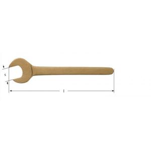 AMPCO - AE0030A Clé à fourche simple, bronze aluminium (métrique) CLÉS, CLÉS ET CLÉS À RÉGLAGE - Product Image 1
