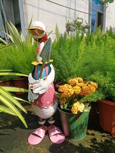 <span class=keywords><strong>Pot</strong></span> <span class=keywords><strong>de</strong></span> fleurs créatif en fer forgé pour jardin d'enfants, <span class=keywords><strong>décoration</strong></span> paysagère, <span class=keywords><strong>décoration</strong></span> <span class=keywords><strong>de</strong></span> jardinier en forme <span class=keywords><strong>de</strong></span> pantoufle <span class=keywords><strong>de</strong></span> canard avec grand seau à fleurs - Product Image 4