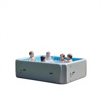 Piscine gonflable en PVC sur mesure de grande capacité, forme rectangulaire 3x2x1m, épaisseur 20cm, pour les fêtes en famille, pour les enfants et les adultes