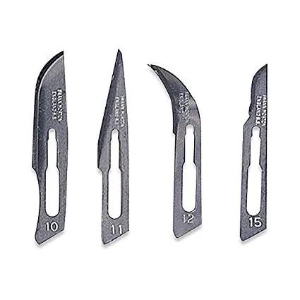 Yüksek kaliteli tıbbi 1 boyutu 60 çelik bıçak neşter cerrahi bıçak tek kullanımlık steril Metal bıçak neşter