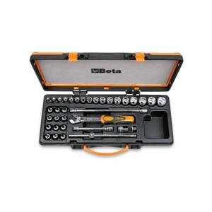 BETA - 009100944 Set con 17 enchufes, 12 controladores de enchufes y 5 accesorios-EAN 8014230106571 CONJUNTOS DE TRINQUETE Y TOMA 3/8" - Product Image 2