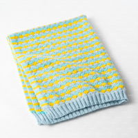 Manta de punto a cuadros suave y esponjosa para recién nacidos, decorativa, para sofá de bebé, de fabricantes de textiles para el hogar