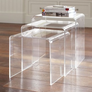 Clear Modern Acrylic Coffee <b>Table</b> and Dining Furniture <b>Small</b> Perspex End <b>Table</b> - Product Image 3