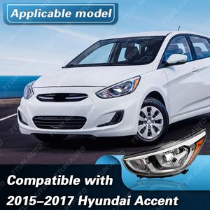 Compatible con Accent 2015-2017, Faros Delanteros con Lentes Transparentes Impermeables con Bombillas Halógenas 921011R710 (Lado del Conductor) - Product Image 3