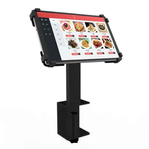 Personalizado de alumínio tablet pos bancada suporte, 180 rotação anti-roubo, android, tablet, registrador de dinheiro para 10-13 ipad