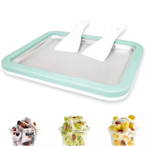 2025 Acero inoxidable DIY auto refrigeración suave servicio frito hielo y Gel yogur fabricante <span class=keywords><strong>Mini</strong></span> fabricante de helados portátil uso doméstico - Product Image 2