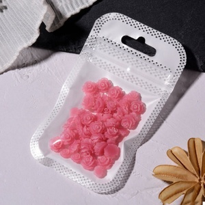 Paso Sico 2023 Collection de noël 50 pièces/sac lumineux mat hiver Rose fleur Nail Art décoration tailles mixtes résine de camélia - Product Image 5