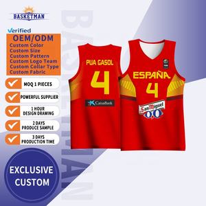 Maillots respirants confortables personnalisés professionnels conception libre ligue équipe joueurs Logo uniforme de basket-ball - Product Image 1