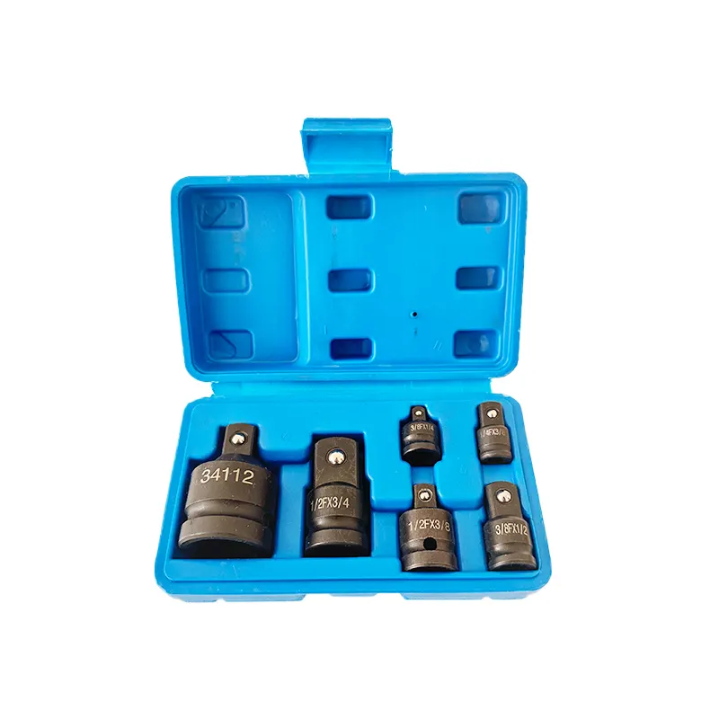 Conjunto de adaptadores pneumáticos de manga manual 6 peças 1/4 3/8 1/2 3/4 conversor quadrado adaptador