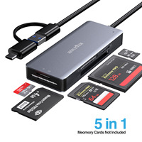 Lector de Tarjetas USB 3.0 Tipo C 2 en 1 SD/CF/M2/MS 5 en 1, Tipo CF