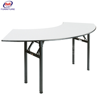 Table pliante ronde, tables pliantes pour banquet, usine, 8 pieds, bois, 10 personnes, table rectangulaire, meubles de maison, fer, événements, hôtel, PVC