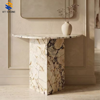 Table console en marbre KT STONE, vente en gros directe d'usine, pour maison, villa, hôtel, approvisionnement en gros, table d'entrée en marbre