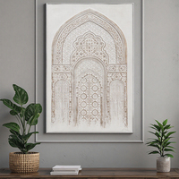 Vente en gros de calligraphies musulmanes peintures à l'huile islamiques décoration intérieure porte suspendue décoration murale art pour la maison