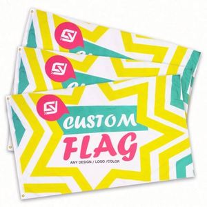 Any Size Any logo Any Design 100D Polyester Outdoor Use Yellow Star Custom <b>Flags</b>, Banners - Product Image 5