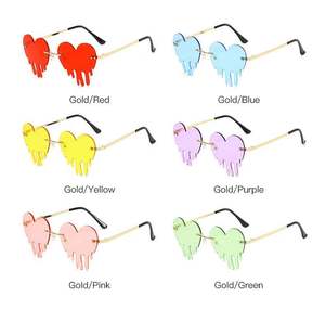 Gafas de Sol Steampunk Vintage Únicas y Modernas, Protección UV400, Montura en Forma de Corazón, Gafas de Sol sin Montura para Mujer, Forma de Lágrima, 2021 - Product Image 6