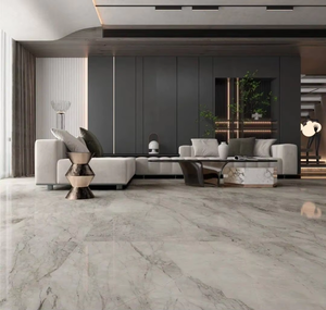 Marmo Naturale Grigio <span class=keywords><strong>con</strong></span> Venature Bianche a Nuvola, Resistente alle Macchie e all'Usura, Grande Lastra Moderna per Cucina, Sala da Pranzo e Villa - Product Image 3