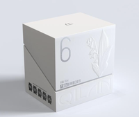 Boîte en carton rigide irrégulière personnalisée avec finition gaufrée et insert en EVA pour l'emballage d'échantillons cosmétiques haut de gamme OEM ODM