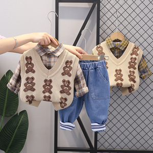 Otoño 3 piezas niños y niñas héroe conjuntos de ropa <span class=keywords><strong>2</strong></span> años - Product Image 4