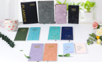 STANDWIDE 2025 Magnifique Agenda Quotidien Laser A6 Couleur Étoile Brillante Carnet Couverture en Cuir Fin Calendrier Hebdomadaire