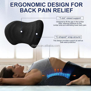 Bantal kursi ortopedi busa memori kursi kantor mobil bantal kursi roda tulang ekor lucu pereda nyeri jala bernapas bantal pinggang - Product Image 6