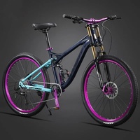 Vélo tout-terrain VTT pour adulte, gris, 27,5 pouces, frein à disque hydraulique à vitesse variable, fourche à suspension intégrale