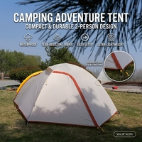 Tente tunnel légère pour camping alpin, coupe-vent, imperméable, avec vestibule étendu, pour randonnée et alpinisme